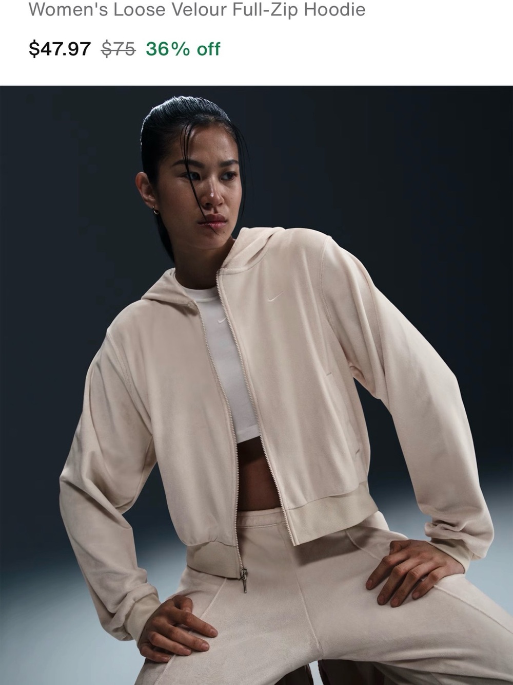 Nike Sportswear Chill Knit
Women's Loose Velour Full-Zip Hoodie